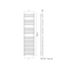 Calentador de toallas hidráulico en acero con acabado satinado Made in Italy - Peel viadurini