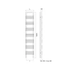 Calientatoallas de Acero con Sistema Mixto Made in Italy - Ron viadurini