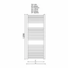Calentador de toallas de pared de diseño de acero inoxidable para baño, 2 tamaños 391 W - Italo viadurini