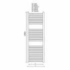 Calentador de toallas de pared de diseño de acero inoxidable para baño, 2 tamaños 391 W - Italo viadurini