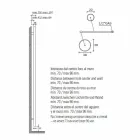 Calentador de toallas de pared de diseño de acero inoxidable para baño, 2 tamaños 391 W - Italo viadurini