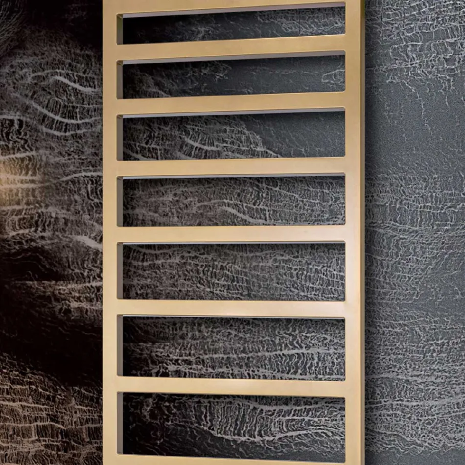 Calientatoallas Mixto de Líneas Simples en Acero Made in Italy - Pistacho viadurini