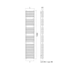 Calentador de toallas mixto en acero con acabado en aluminio Made in Italy - Brioches viadurini