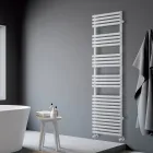 Calentador de toallas de acero mixto con acabado blanco puro, fabricado en Italia - Limón viadurini