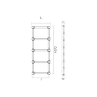 Calentador de toallas mixto de latón con esferas de conexión Made in Italy - Ricotta viadurini