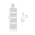 Calentador de toallas hidráulico individual en acero al carbono oxidado Fabricado en Italia - Alan viadurini