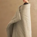 Calentador de cama doble de 350 gr/m2 en puro algodón teñido en prenda - Delicacy viadurini