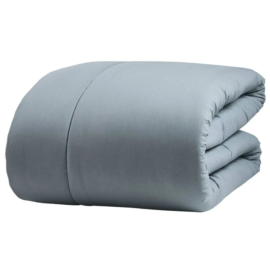 Calentador de cama doble de 350 gr/m2 en puro algodón teñido en prenda - Delicacy viadurini