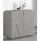 Zapatero alto o bajo en diseño de madera sostenible con 2 o 4 puertas - Fjona viadurini