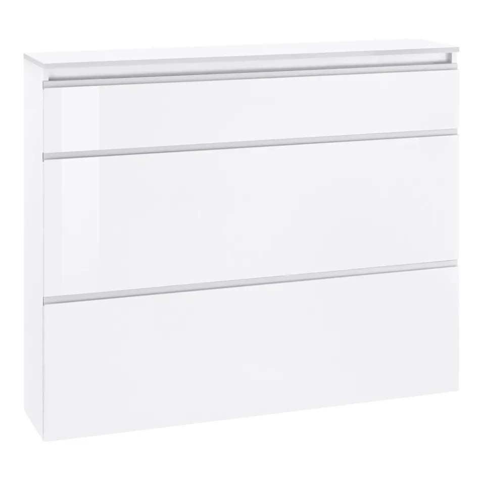 Zapatero Blanco o Antracita 3 Puertas Diseño Madera Sostenible - Emanuelito viadurini