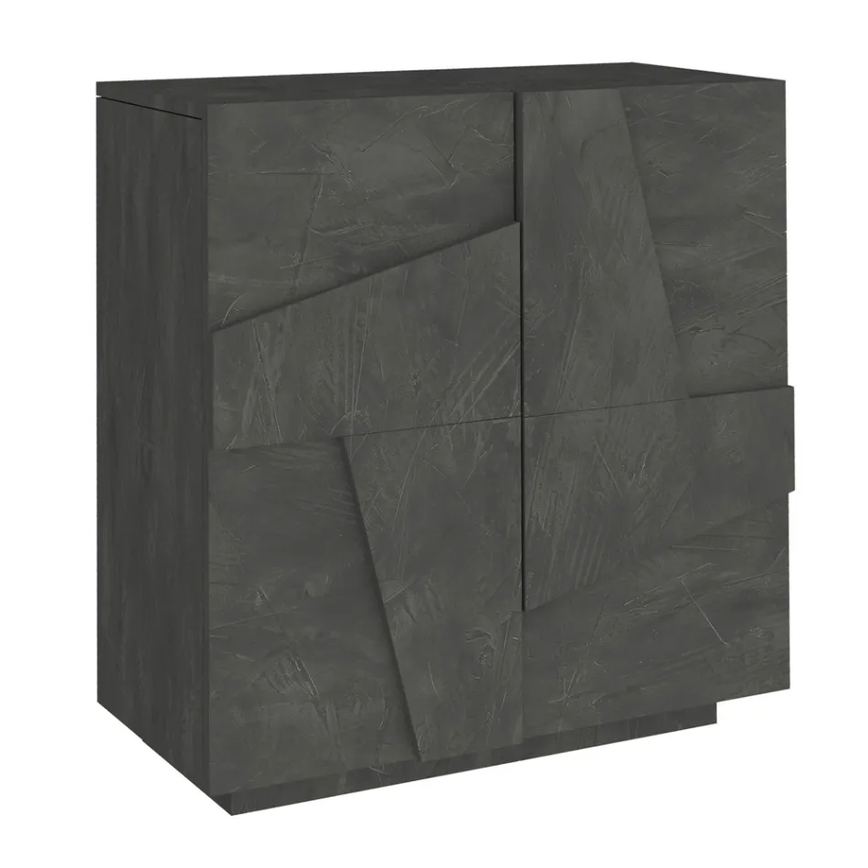 Zapatero interior con 2 puertas de melamina Made in Italy - Naditza viadurini