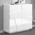 Zapatero interior con 2 puertas de melamina Made in Italy - Naditza viadurini