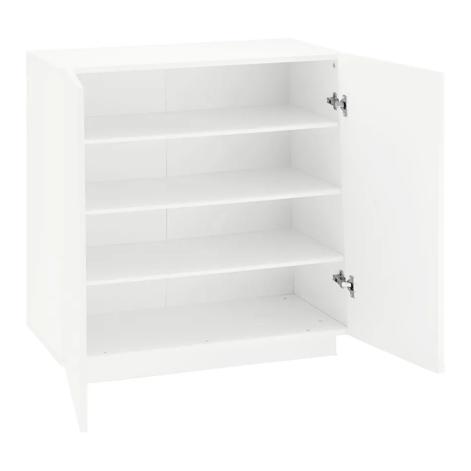 Mueble Zapatero para Salón con 2 Puertas en Melamina Made in Italy - Popilio viadurini