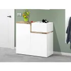 Zapatero de Entrada 3 o 4 Puertas en Madera Blanca y Pizarra o Arce - Tiscali viadurini