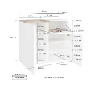 Zapatero de Entrada 3 o 4 Puertas en Madera Blanca y Pizarra o Arce - Tiscali viadurini