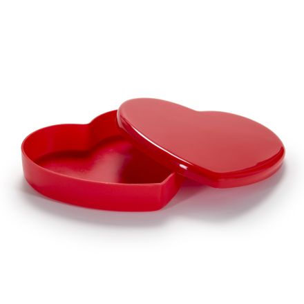 Caja de almacenamiento de plexiglás en forma de corazón Made in Italy - Heartbox viadurini
