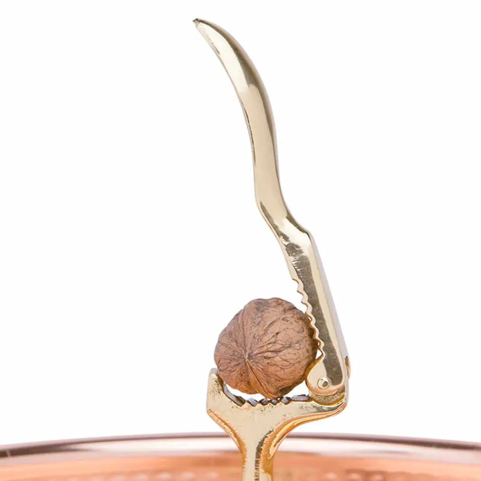 Bandeja Cascanueces en Cobre Estañado Diseño Artesanal 24 cm - Paronzo viadurini