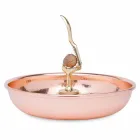 Bandeja Cascanueces en Cobre Estañado Diseño Artesanal 24 cm - Paronzo viadurini
