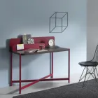 Escritorio moderno en metal coloreado y madera de roble de diseño italiano - Nadin viadurini