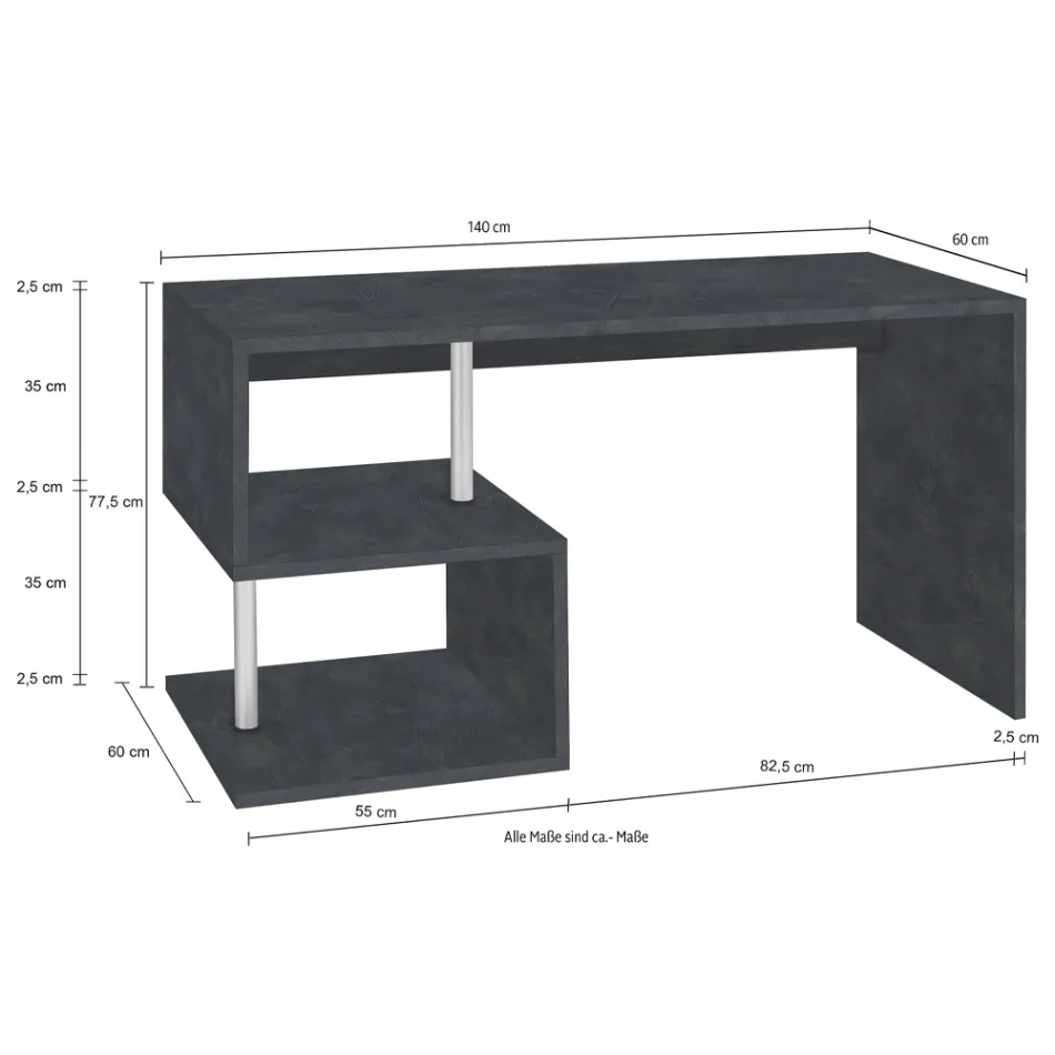 Escritorio blanco o pizarra en madera de diseño italiano 3 tamaños - Michel viadurini
