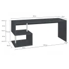 Escritorio blanco o pizarra en madera de diseño italiano 3 tamaños - Michel viadurini