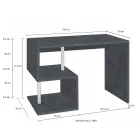 Escritorio blanco o pizarra en madera de diseño italiano 3 tamaños - Michel viadurini