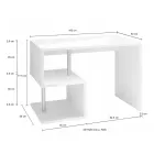 Escritorio blanco o pizarra en madera de diseño italiano 3 tamaños - Michel viadurini