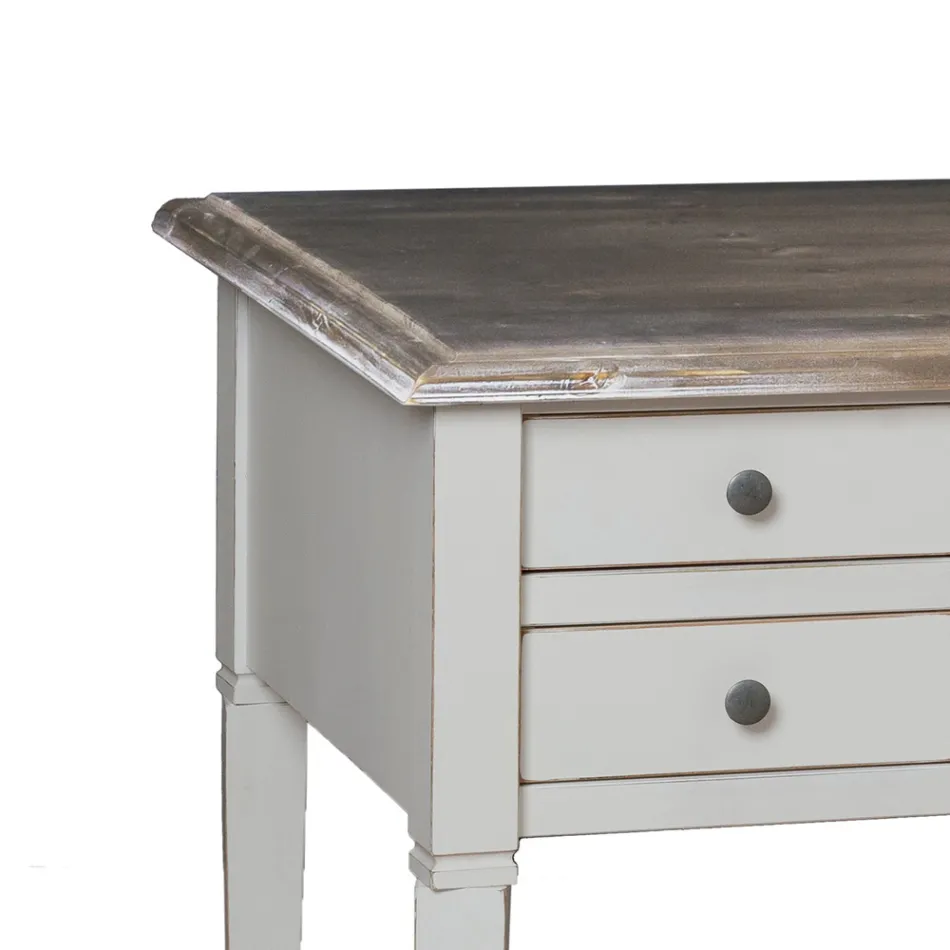 Escritorio con 5 cajones en madera maciza Made in Italy - Fontus viadurini