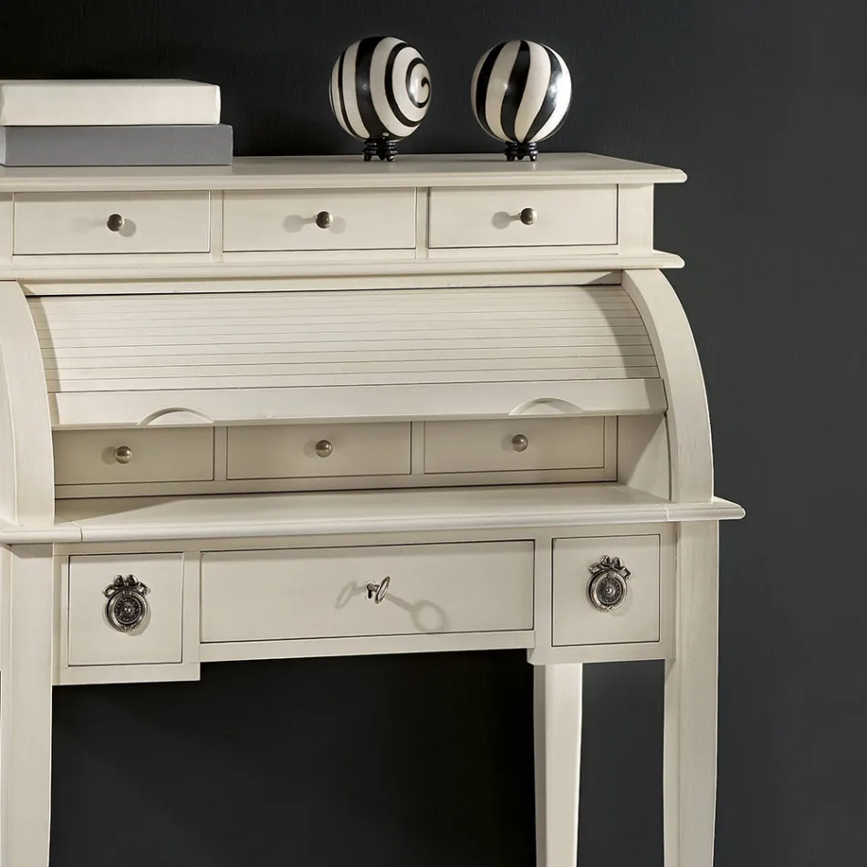 Escritorio con 6 cajones exteriores, 3 cajones interiores y 1 compartimento Made in Italy - Marte viadurini