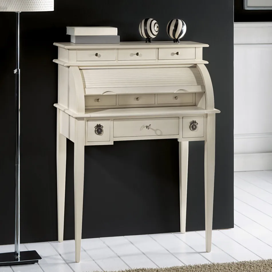 Escritorio con 6 cajones exteriores, 3 cajones interiores y 1 compartimento Made in Italy - Marte viadurini