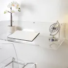 Escritorio de pared Otilia de plexiglás con diseño minimalista, fabricado en Italia. viadurini