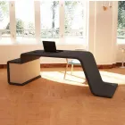 Escritorio de oficina con cajonera de madera hecha en Italia, Terralba viadurini