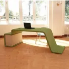 Escritorio de oficina con cajonera de madera hecha en Italia, Terralba viadurini