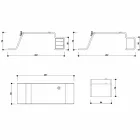 Escritorio de oficina con cajonera de madera hecha en Italia, Terralba viadurini