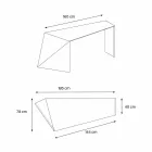 Escritorio de oficina de diseño moderno Extralight Glass Made in Italy - Rosalia viadurini