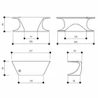 Escritorio de oficina moderno producido en Italia, Cerami viadurini