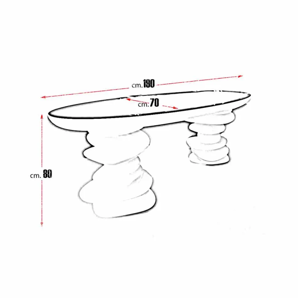 Escritorio oficina de diseño moderno hecho a mano Aldington viadurini