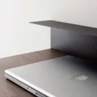 Escritorio moderno de metal y melamina con cajón Made in Italy - Iridio viadurini