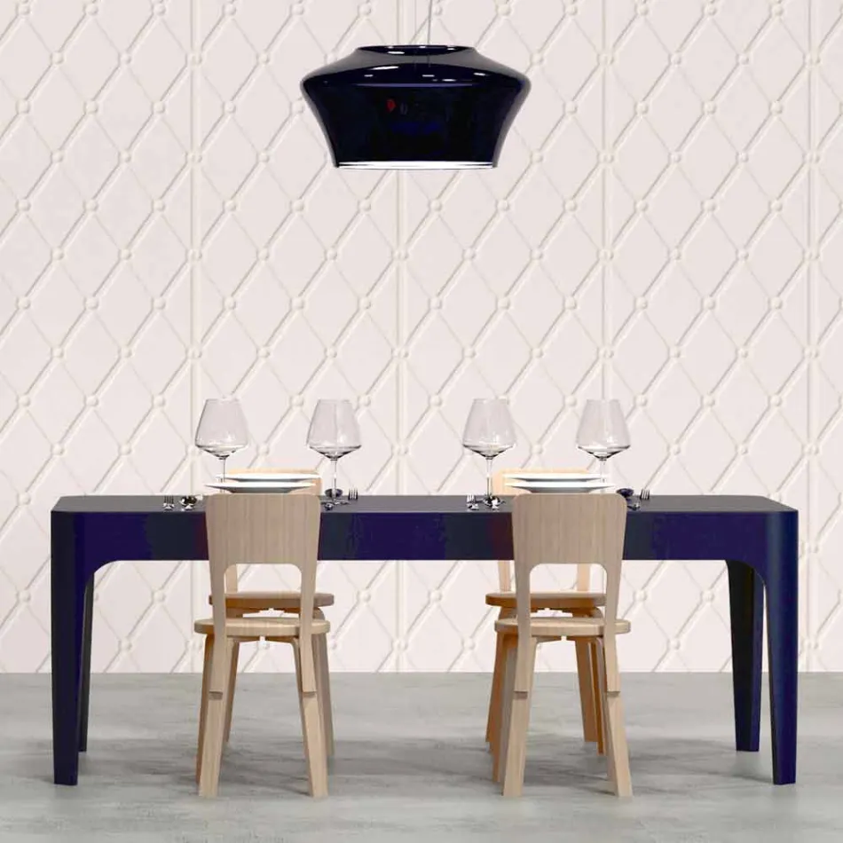 Escritorio / mesa de comedor rectangular, diseño moderno, Merlot viadurini