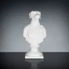 Escultura de cerámica blanca artesanal 100% Made in Italy Fabas 1 viadurini