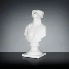 Escultura de cerámica blanca artesanal 100% Made in Italy Fabas 1 viadurini