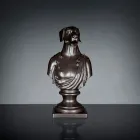 Escultura artesanal de cerámica negra 100% Made in Italy Fabas 2 viadurini