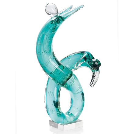 Escultura de adorno de cristal de colores - Cardone viadurini