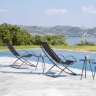 Tumbona de jardín plegable en acero galvanizado Made in Italy 2 piezas - Hobbit viadurini