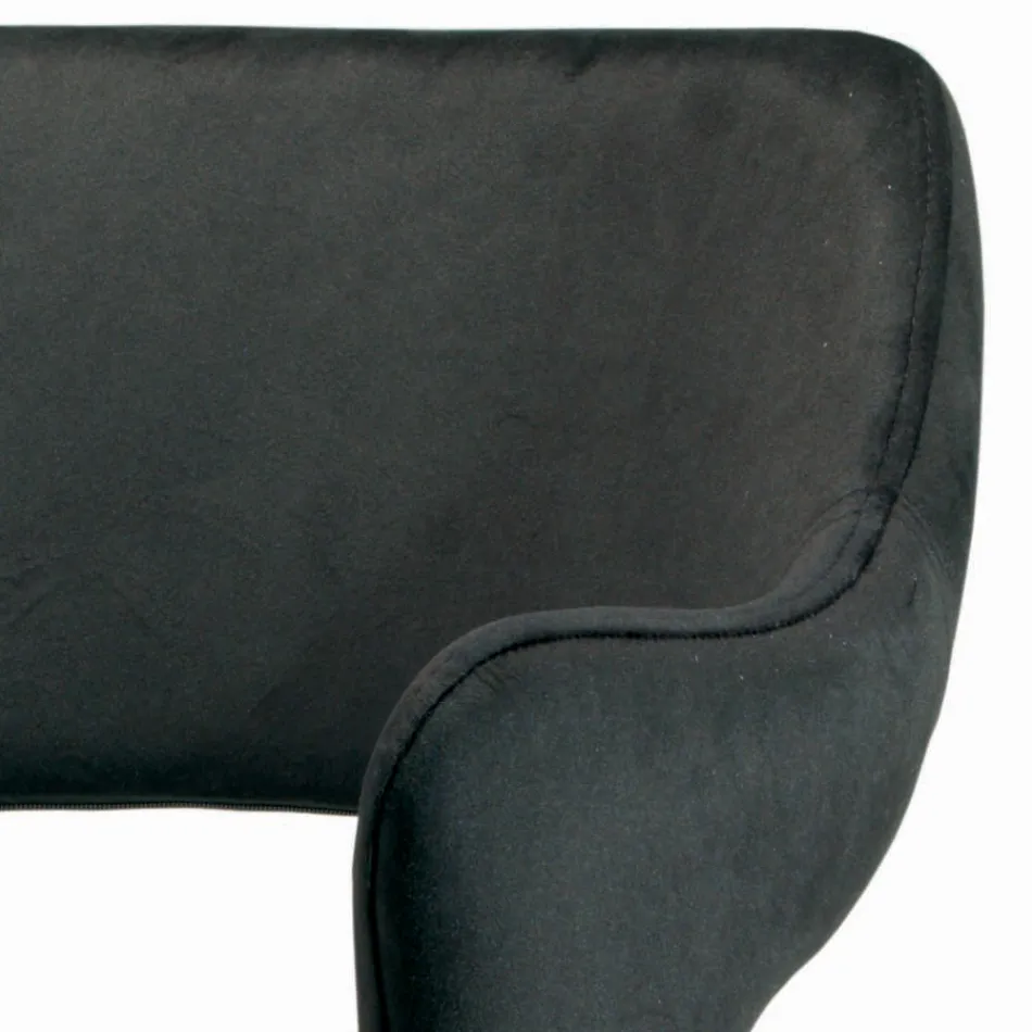 Silla con Apoyabrazos Totalmente Tapizada y Patas de Acero - Ravenna viadurini