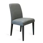 Silla con patas de madera y asiento de tela antimanchas - Kandinsky viadurini