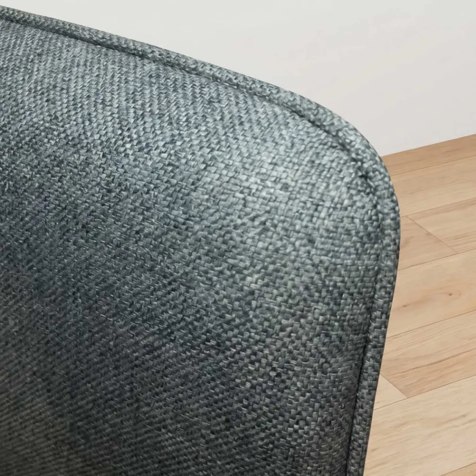 Silla con patas de madera y asiento de tela antimanchas - Kandinsky viadurini