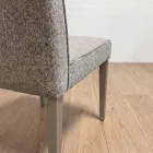 Silla con patas de madera y asiento de tela antimanchas - Kandinsky viadurini