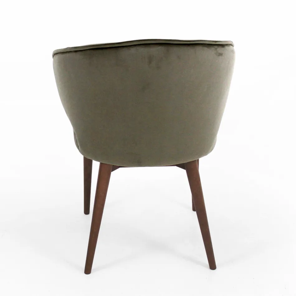 Silla con asiento y respaldo totalmente tapizados Made in Italy - Adria viadurini