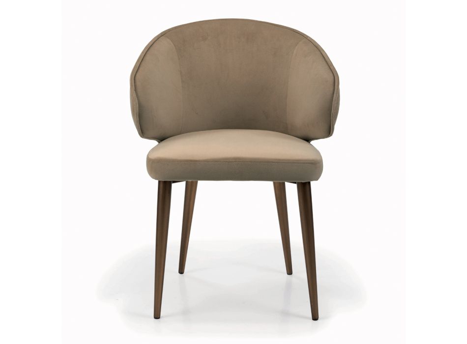 Silla con asiento y respaldo totalmente tapizados Made in Italy - Adria viadurini